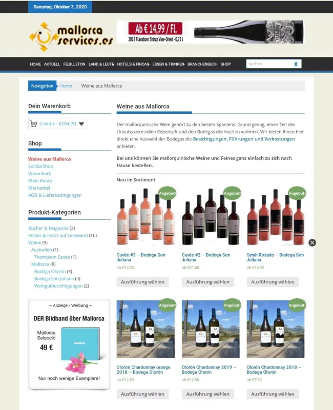 www.weine-aus-mallorca.com jetzt online verfügbar