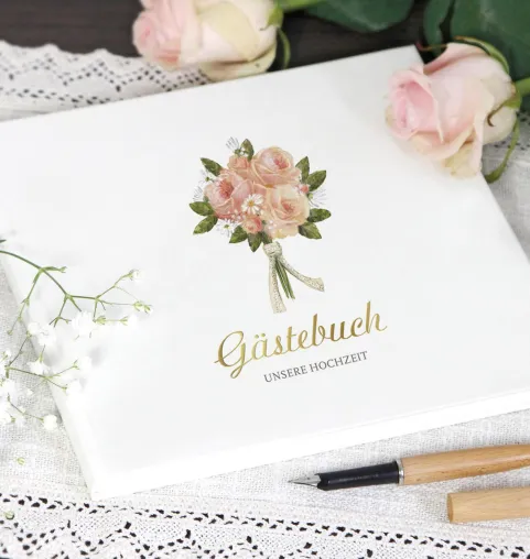 Bild: Silke Leffler illustriert Hochzeitspapeterie mit feiner Veredelung für den Grätz Verlag