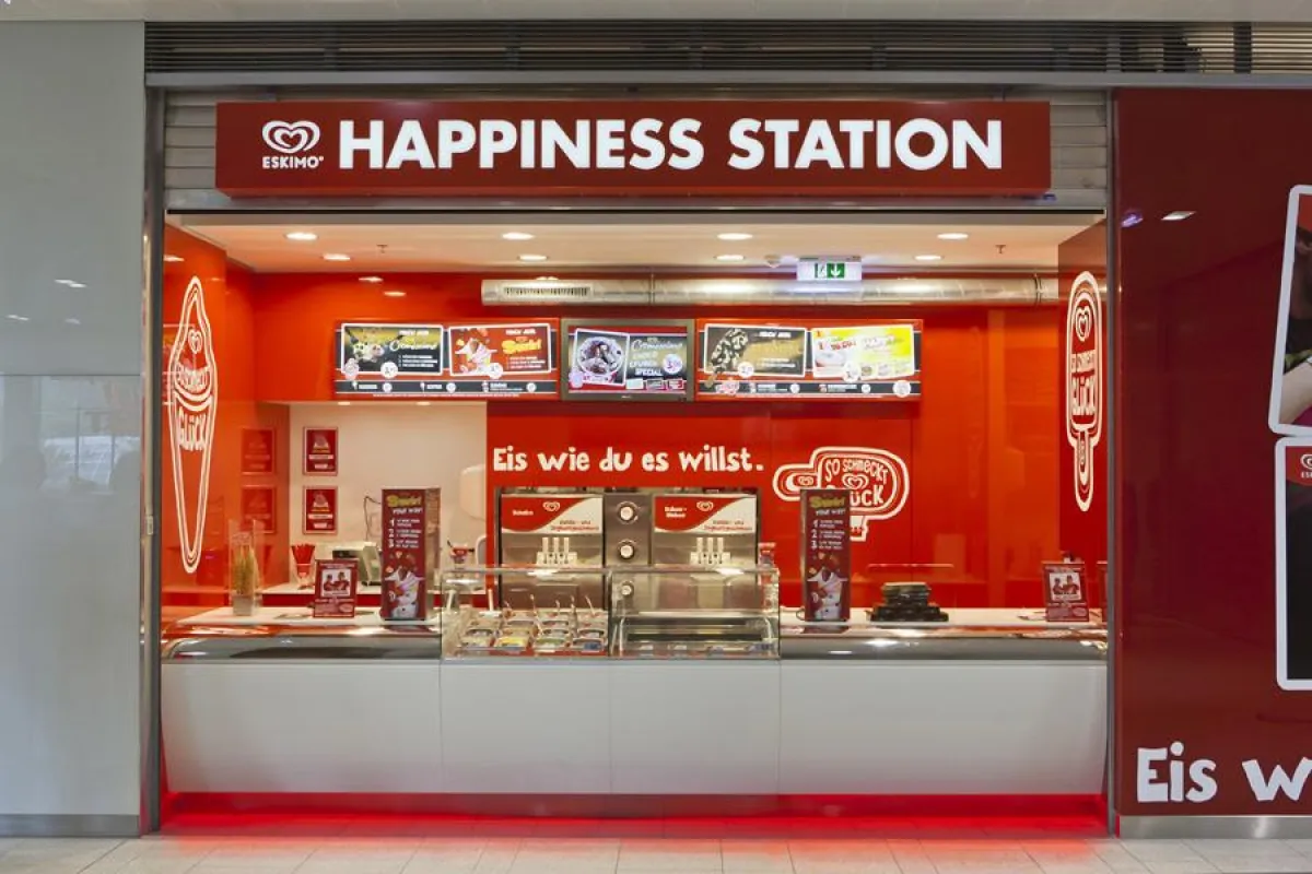 Die neue ESKIMO Happiness Station am Wiener Westbahnhof