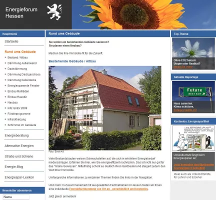 Bild: Kosten sparen durch energetische Gebäude-Sanierung, Wärmeschutz - kostenlose Energiefachberatung beantragen
