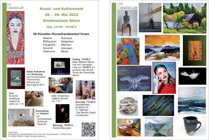 Bild: Kunst- und Kulturevent 26. - 29. 5 Klostergalerie Glonn