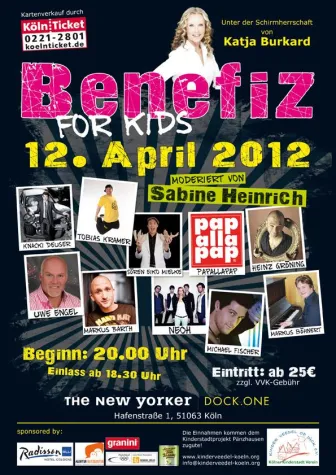 Bild: „Benefiz for Kids“ Bunter Konzert-Comedy-Abend zugunsten der Ersten Kölner Kinderstadt