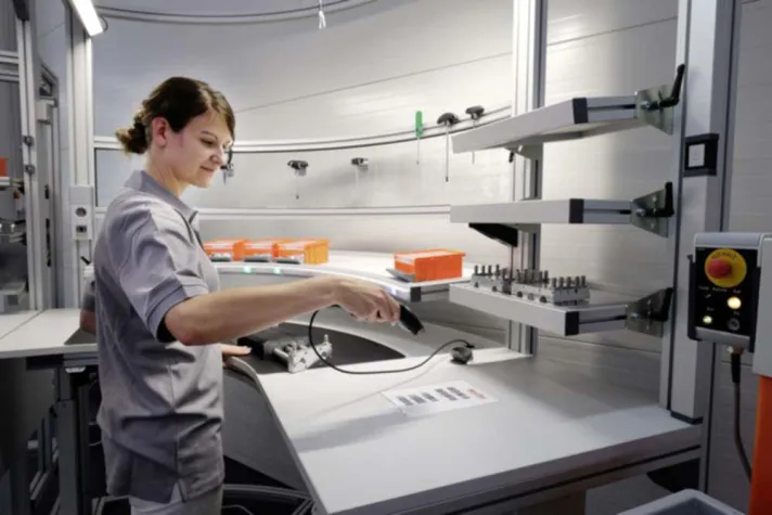 Bild: Materialfluss und Montage mit System