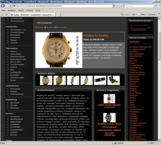Der ultimative Chronometer - Breitling BENTLEY GMT im Uhrenmarkt auf TrustedWatch Bild: Der ultimative Chronometer - Breitling BENTLEY GMT im Uhrenmarkt auf TrustedWatch