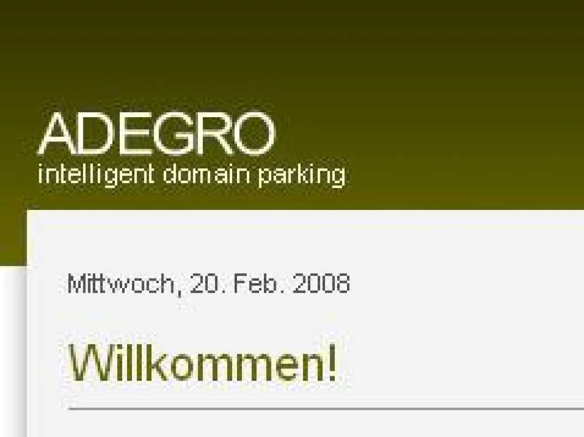 ADEGRO - intelligentes Domainparking