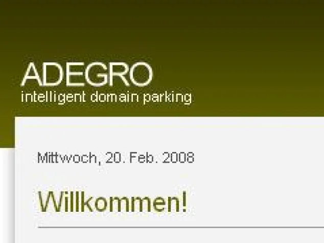 Bild: ADEGRO launcht Domain-Parking ohne redirect und mit eigenen Links