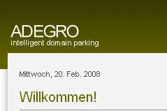 Bild: ADEGRO launcht Domain-Parking ohne redirect und mit eigenen Links