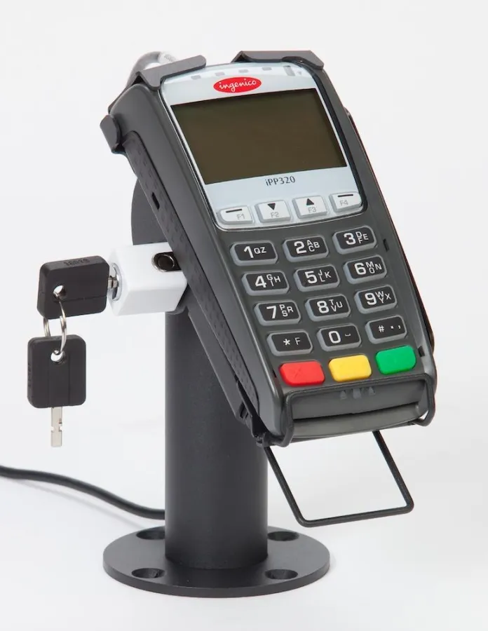 Der abschließbare Flexi-Stand für EFT-Terminals von Torex (Quelle: Torex)