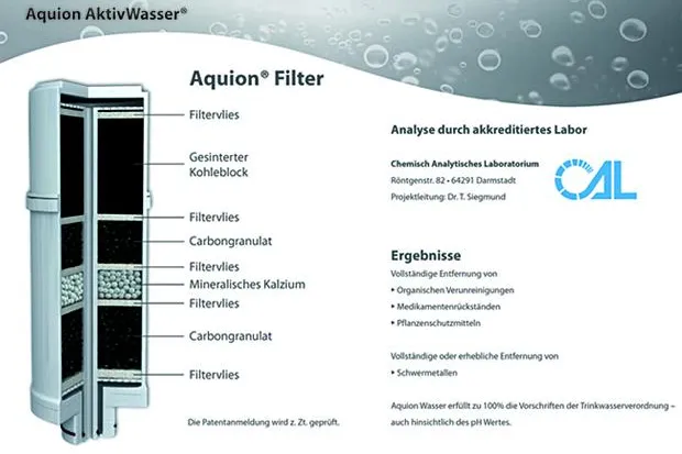 Bild: Labor testiert: Wasserfilter von Salux ist einzigartig