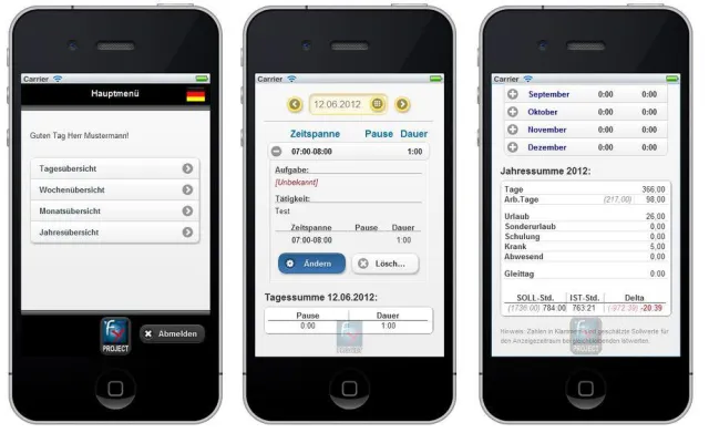 Bild: Mobile und individuelle Zeiterfassung mit fx-project
