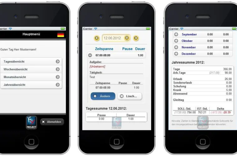 Bild: Mobile und individuelle Zeiterfassung mit fx-project