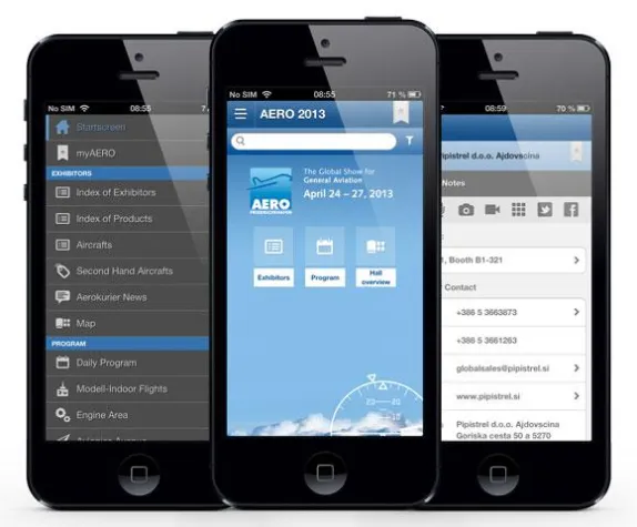 Bild: AERO Messe-App 2013