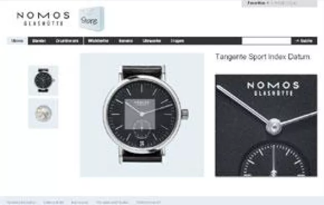 shoptimax realisiert neuen Webstore von NOMOS Glashütte Bild: shoptimax realisiert neuen Webstore von NOMOS Glashütte