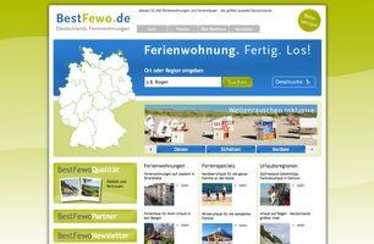 Die BestFewo GmbH erntete rund zwei Wochen nach dem Start erste Lorbeeren: In dem europaweiten Innovations-Wettbewerb ?Sprungbrett? des Verbands Internet Reisevertrieb e. V. sicherte sich BestFewo.de 