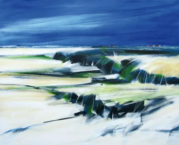 Bild: Eine Bank voller Kunst - Jahresausstellung