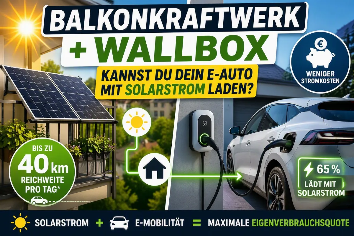 E-Auto mit Balkonkraftwerk laden