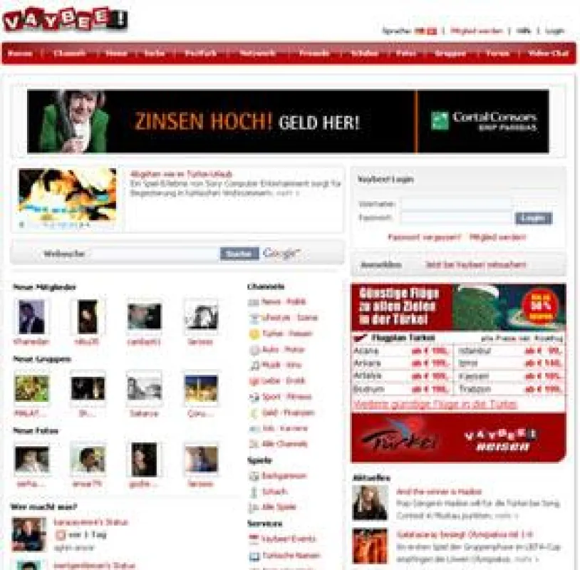 Vaybee.de Homepage