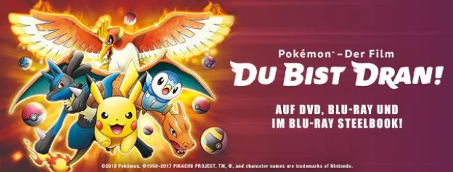 Bild: POKÉMON: Der Film - DU BIST DRAN! Ab 24. August 2018 auf DVD, Blu-ray und im limitierten Blu-ray Steelbook.