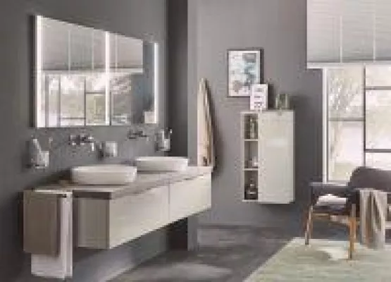 Badmöbel-Serie sanibel 2.0 FLEX: Neues Wohlfühl-Ambiente für das Bad und Gäste-WC Bild: Badmöbel-Serie sanibel 2.0 FLEX: Neues Wohlfühl-Ambiente für das Bad und Gäste-WC