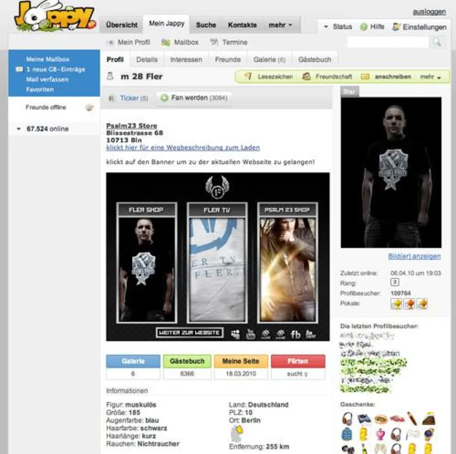 Social Media Marketing für Promis immer wichtiger: Berliner Rapper Fler setzt auf Jappy.