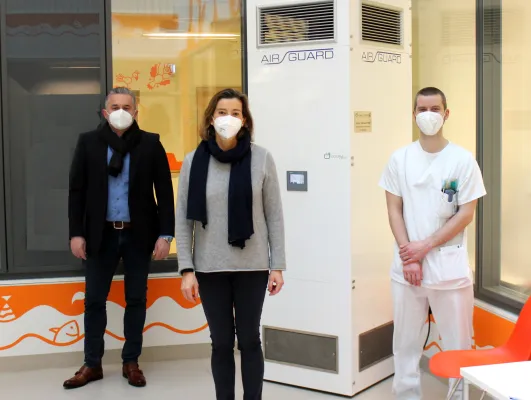 Bild: Sauber gefilterte Luft in der Kindernotaufnahme (PINA) des Olgahospitals 