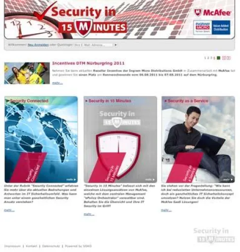 SOKO entwickelt mehrstufiges Internetportal zum Thema IT-Security für McAfee und Ingram Micro Bild: SOKO entwickelt mehrstufiges Internetportal zum Thema IT-Security für McAfee und Ingram Micro