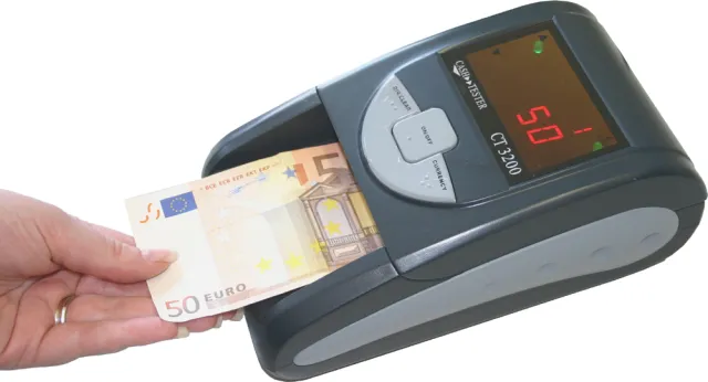 Alarm bei Falschgeld - CashTester entlarvt sicher Blüten Bild: Alarm bei Falschgeld - CashTester entlarvt sicher Blüten
