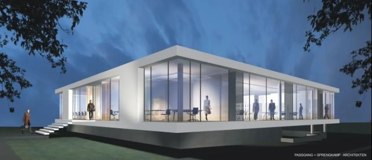 Ein futuristischer Blick auf Lippstadts neues Kreativzentrum – das Bürogebäude der Werbeagentur WDS New Media an der Weissenburger Straße.