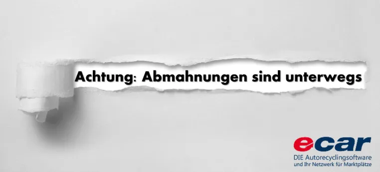 Bild: Vermehrt Abmahnungen bei Autoverwertern