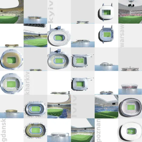 Bild: Alle Stadien in Polen und in der Ukraine in 3D