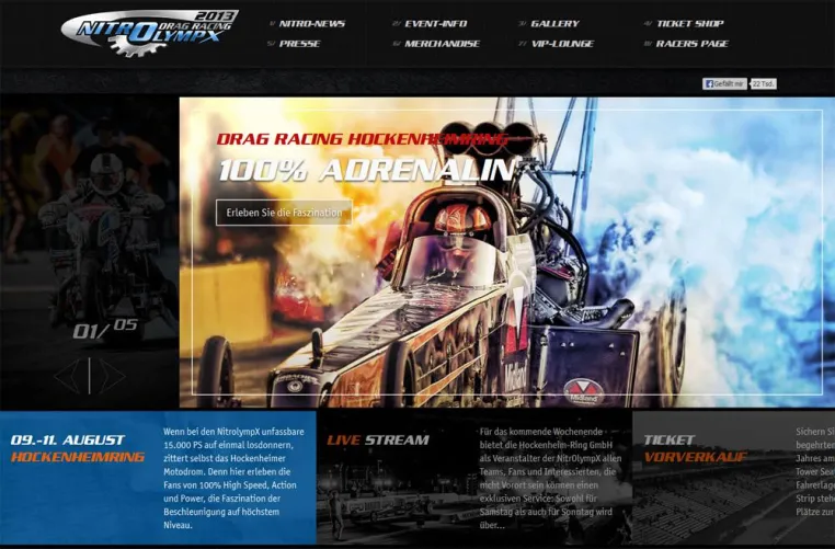 Bild: PS-starker Internet-Auftritt dank Euroweb: Neue Website katapultiert NitrOlympX in eine neue Ära