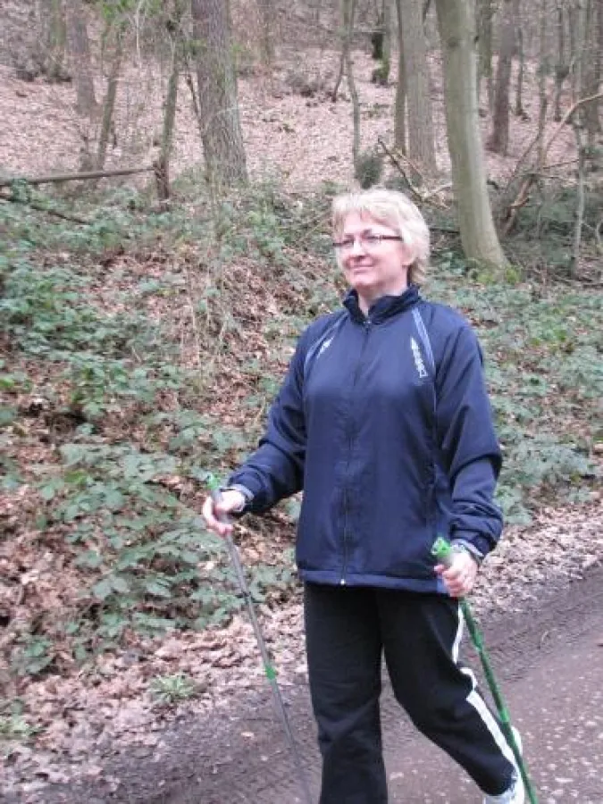 Die Lieblingssportart von Birgid Olk: Das Nordic Nordic-Walking.