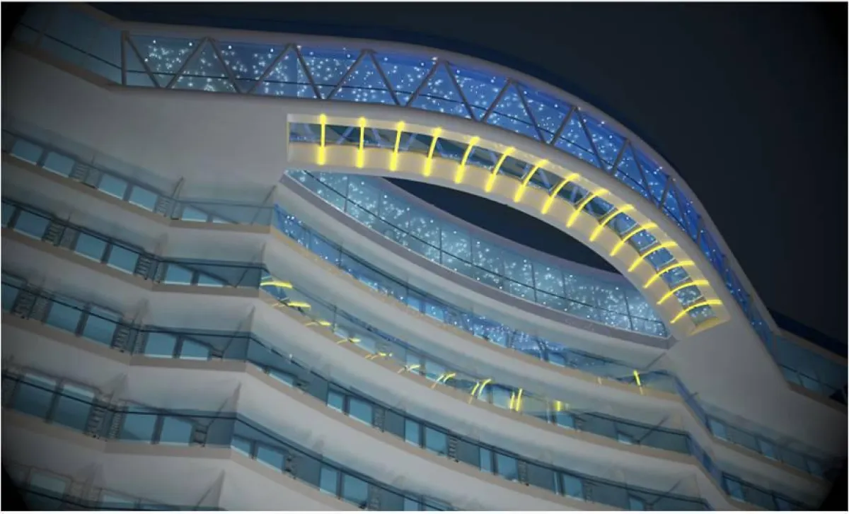 Ein Traum aus Glas, 40 Meter über dem Wasser: Der Sky Walk auf der neuen Royal Princess (Jungfernfah