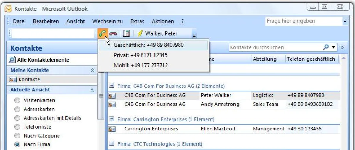 XPhone Unified Communications integriert sich nahtlos in Lotus Notes und Microsoft Outlook.