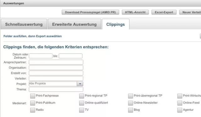 Bild: PressFile jetzt mit Pressespiegel auf Knopfdruck