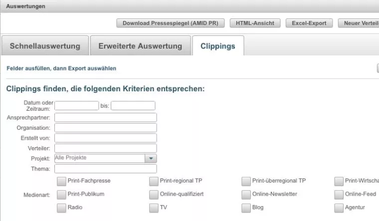 Bild: PressFile jetzt mit Pressespiegel auf Knopfdruck