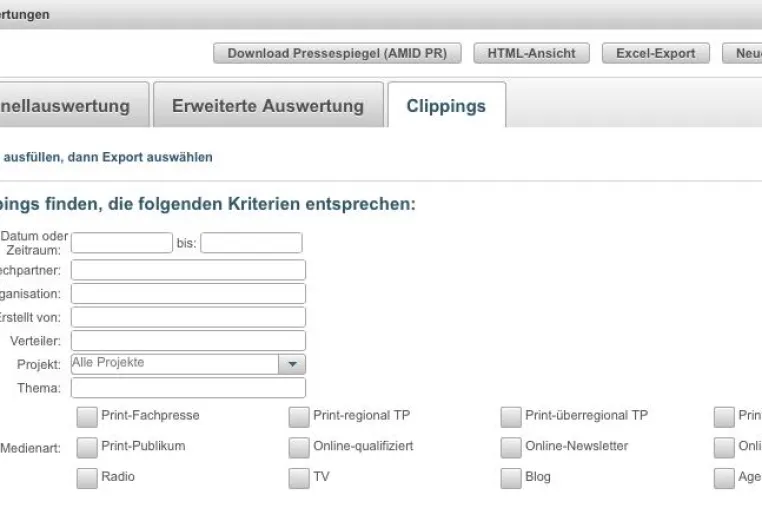 PressFile jetzt mit Pressespiegel auf Knopfdruck Bild: PressFile jetzt mit Pressespiegel auf Knopfdruck