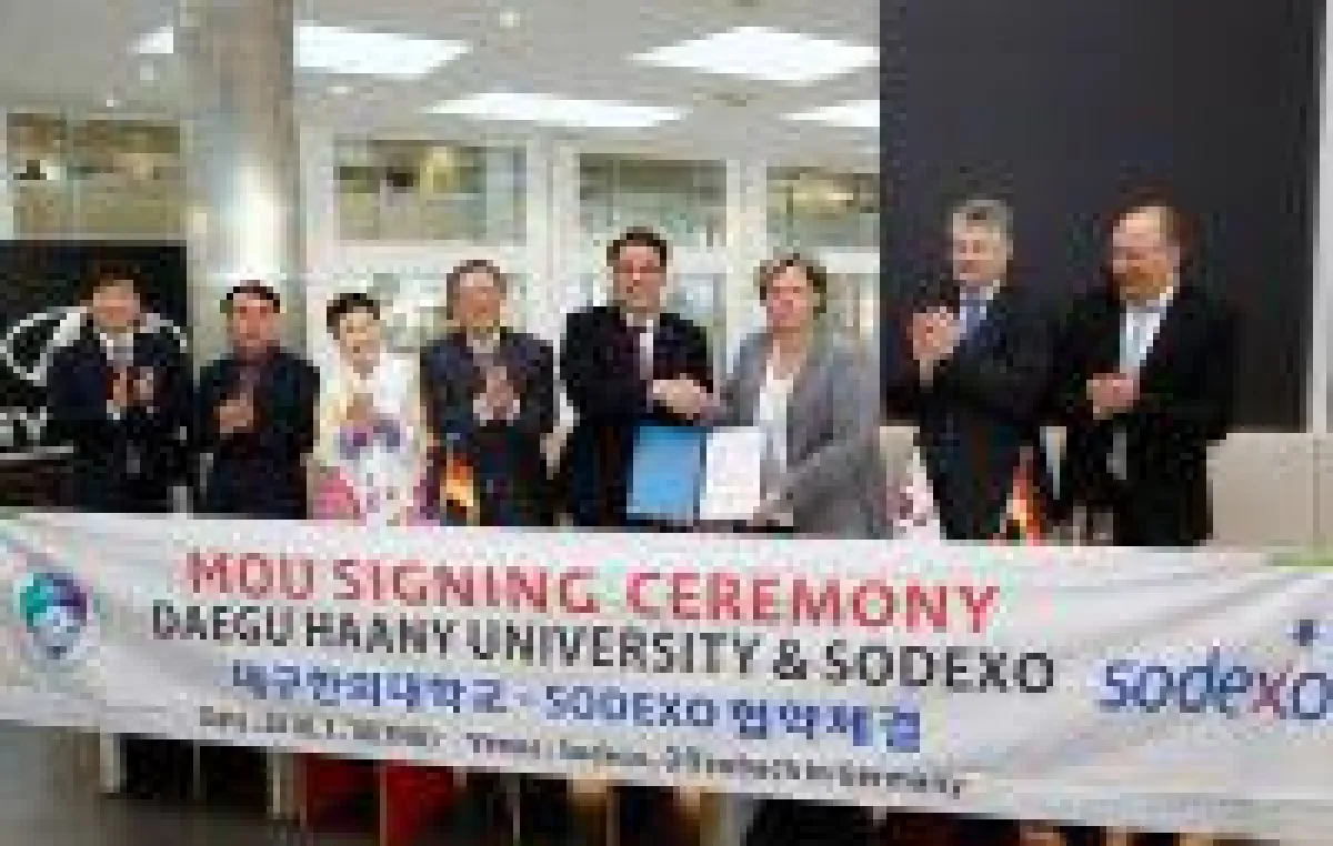 Sodexo und die südkoreanische Daegu Haany Universität intensivieren ihre Ausbildungspartnerschaft. Bild: Sodexo, T. Zimmermann