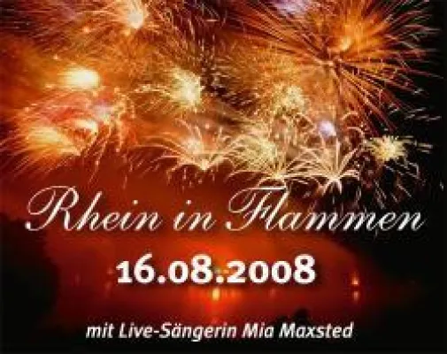 Bild: Virtuelles "Rhein in Flammen" am Deutsches Eck am 16. August