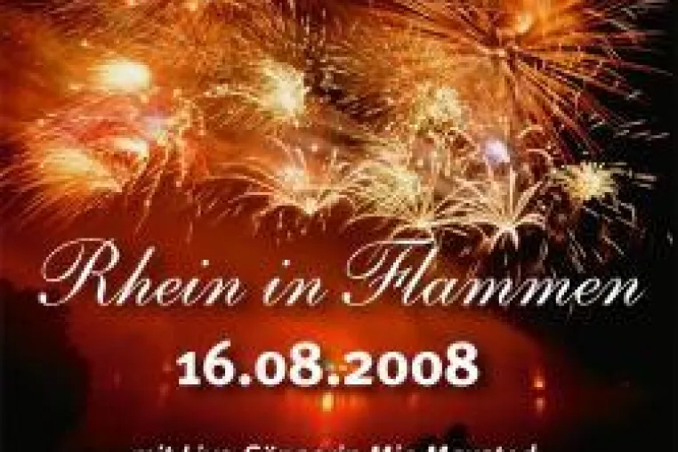 Bild: Virtuelles "Rhein in Flammen" am Deutsches Eck am 16. August