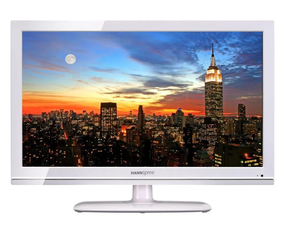 Der neue 24-Zoll-LED-Fernseher im weißen Gewand