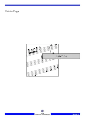 Bild: Neuerscheinung "Ciacona" für Orgel solo von Christian Kropp