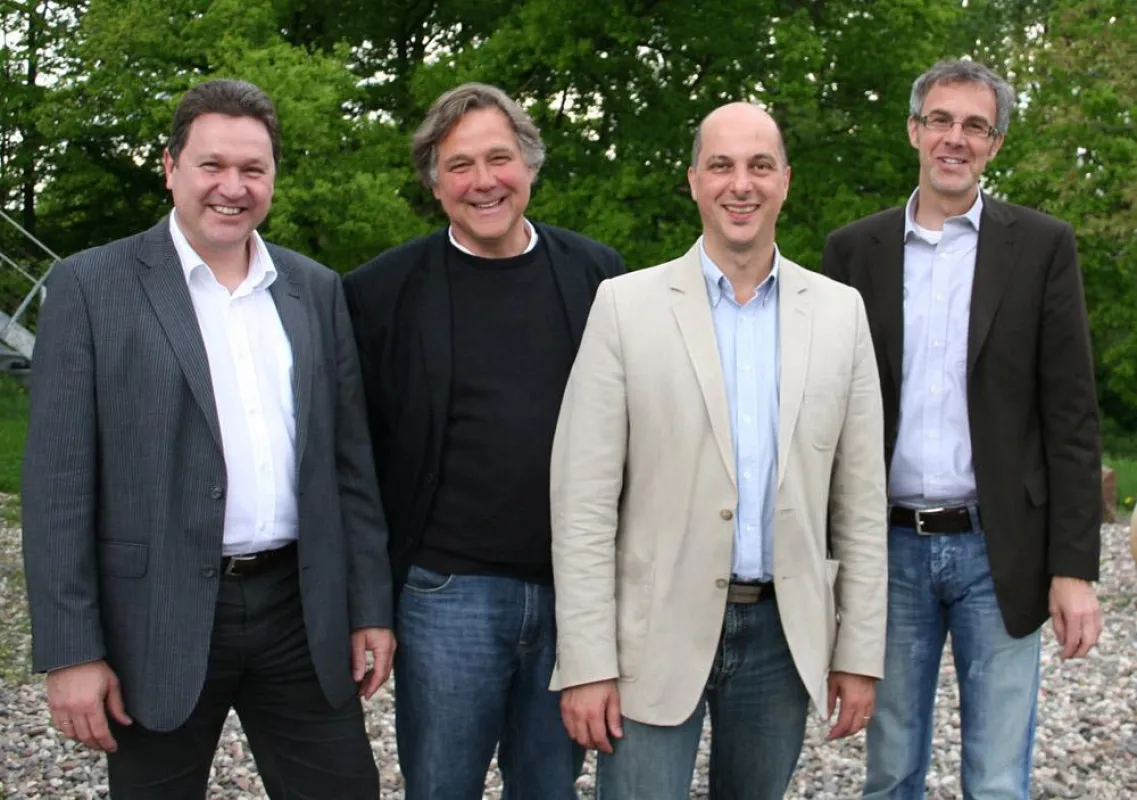 Das neue Rektorat der Alanus Hochschule: Kanzler Werner Zidek, Prorektor Andreas Kienlin, Rektor Marcelo da Veiga und Prorektor Steffen Koolmann (v.l.n.r.)