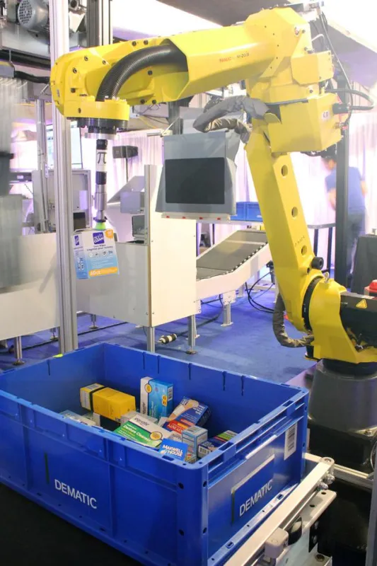 Dematic automatisiert mit dem Roboter Piece Picking Module die Kommissionierung. (Foto: Dematic)