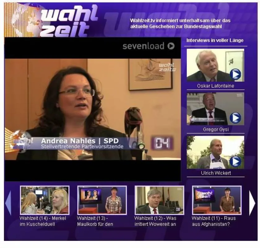 Andrea Nahles bei wahlzeit.tv