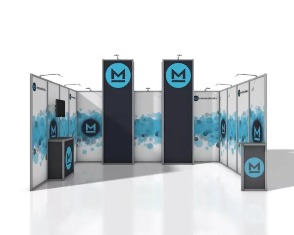 Bild: Professioneller Messerauftritt mit den mobilen Messesystemen auf der ANGA Cable