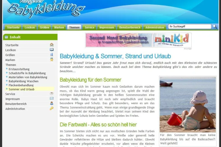 Babykleidung Second-Hand Online Shop miniKid startet neues Informationsportal Bild: Babykleidung Second-Hand Online Shop miniKid startet neues Informationsportal
