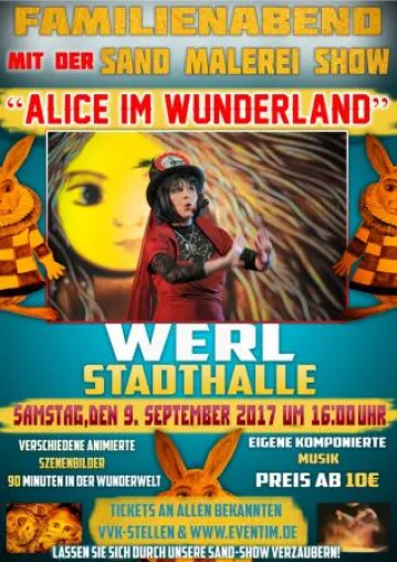 Bild: Berliner-Theater mit der Sand Malerei Show Alice im Wunderland in Ihrer Stadt