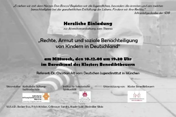 »Rechte, Armut und soziale Benachteiligung von Kindern in Deutschland« Bild: »Rechte, Armut und soziale Benachteiligung von Kindern in Deutschland«