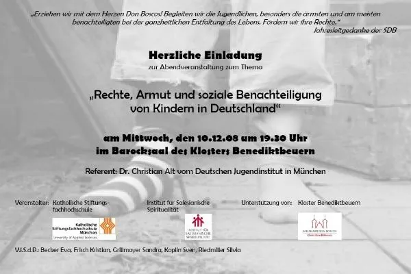»Rechte, Armut und soziale Benachteiligung von Kindern in Deutschland« Bild: »Rechte, Armut und soziale Benachteiligung von Kindern in Deutschland«